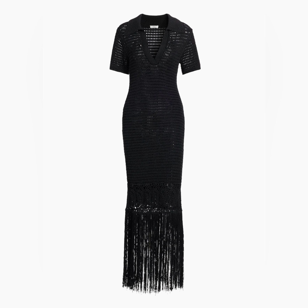 A.L.C. Valerie Crochet Fringe Maxi Dress Sz Small BNWT